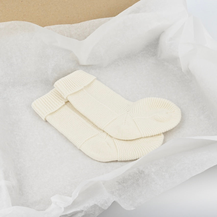 Babysocken Natural White