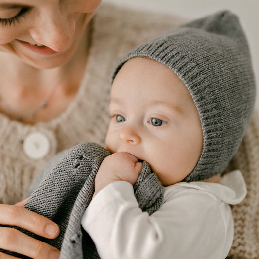 Babymütze_Babyhaube_100% Merinowolle_Geburtsgeschenk_Geschenke zur Geburt