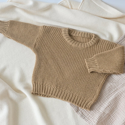 Chunky Knit Pullover Sweet Almond